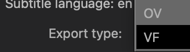 OV and VF options in the DaCaPo Export DCP window