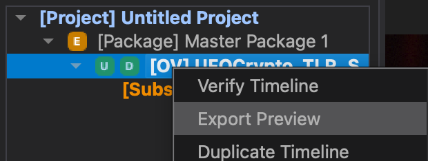 Export Preview command in DaCaPo