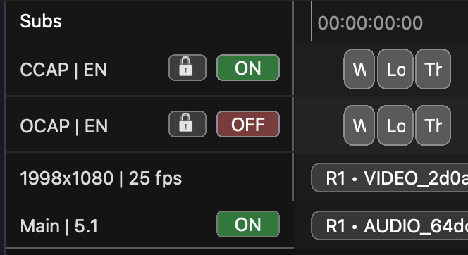 OCAP and CCAP subtitle tracks in DaCaPo